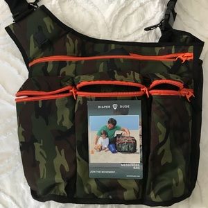 New with tags Diaper Dude camo diaper bag
